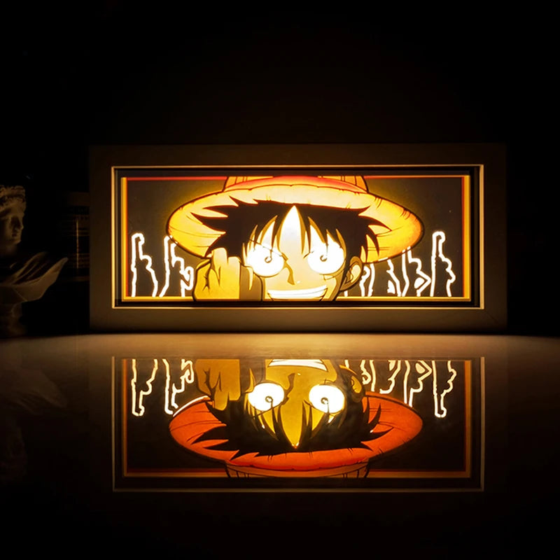 One Piece 3D Light Box – Remote Control, Multi-Color LED, Perfect Room Decor & Gift!