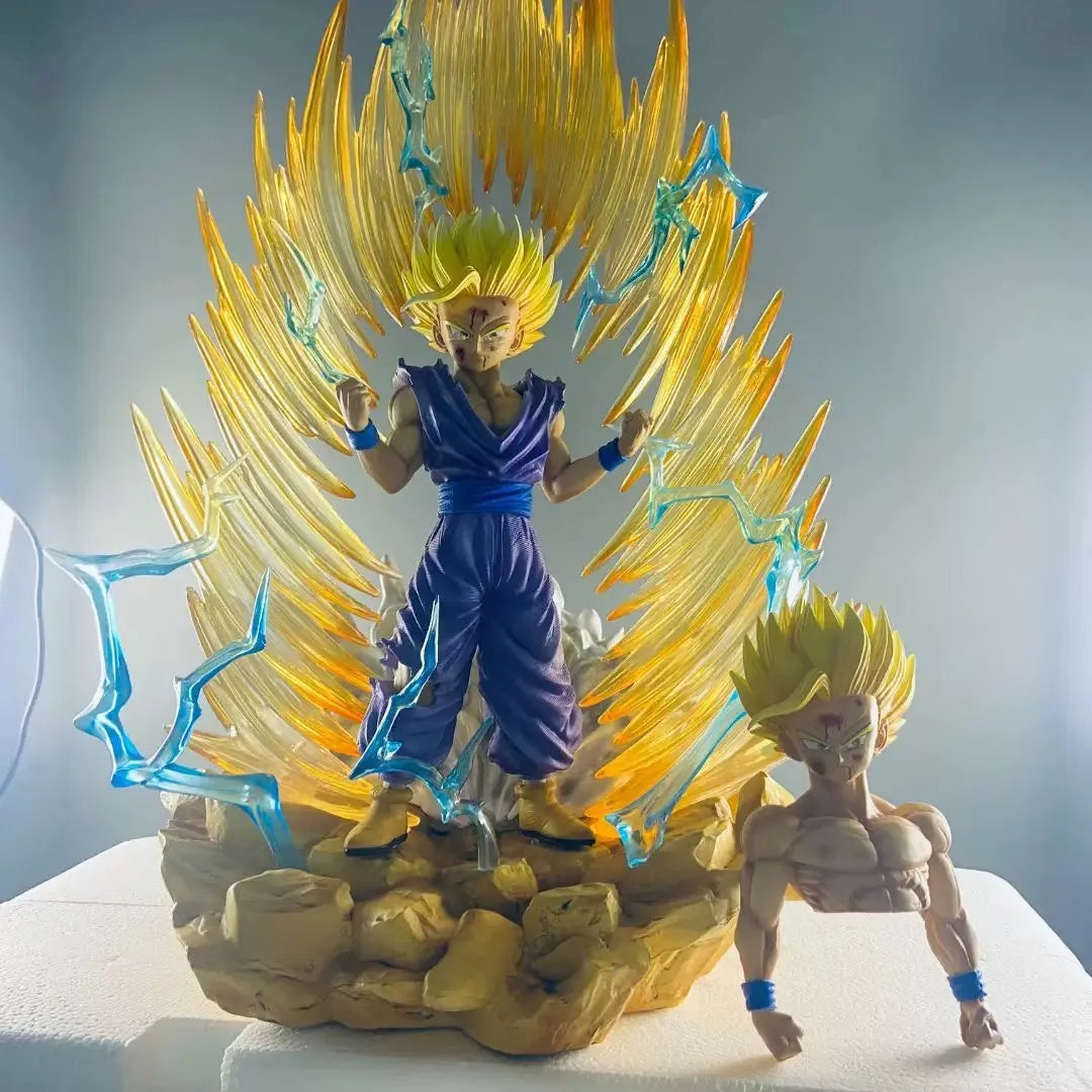 Dragon Ball Gohan Super Saiyan 2 Figure – Epic Luminous Statue, Replaceable Head & Hands, Ultimate Gift for Fans!