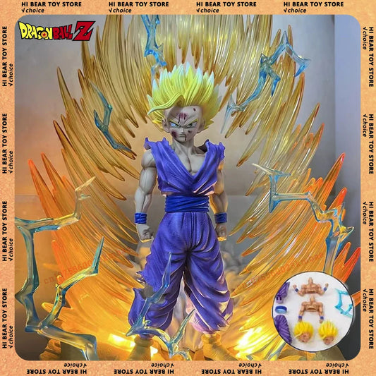 Dragon Ball Gohan Super Saiyan 2 Figure – Epic Luminous Statue, Replaceable Head & Hands, Ultimate Gift for Fans!