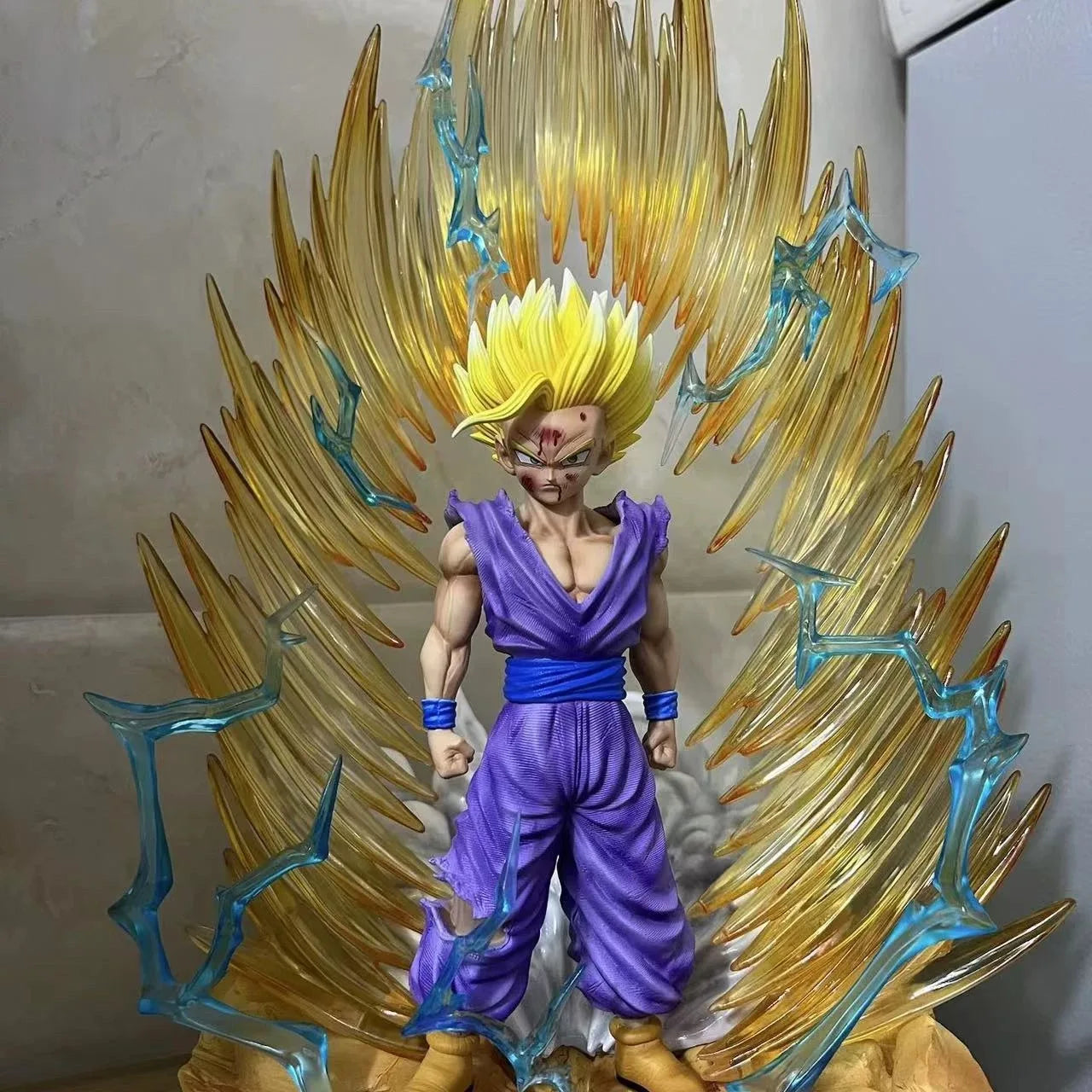 Dragon Ball Gohan Super Saiyan 2 Figure – Epic Luminous Statue, Replaceable Head & Hands, Ultimate Gift for Fans!