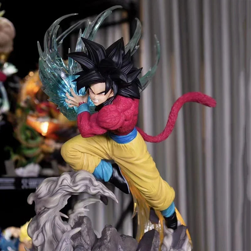 [41cm] Dragon Ball GT Super Saiyan 4 Goku Figure – Epic Kamehameha PVC Statue, Collectible Model & Gift