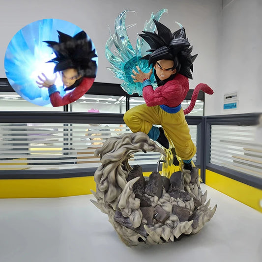 [41cm] Dragon Ball GT Super Saiyan 4 Goku Figure – Epic Kamehameha PVC Statue, Collectible Model & Gift