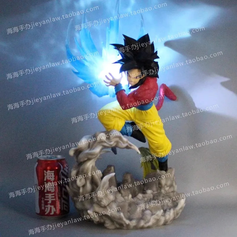 [41cm] Dragon Ball GT Super Saiyan 4 Goku Figure – Epic Kamehameha PVC Statue, Collectible Model & Gift