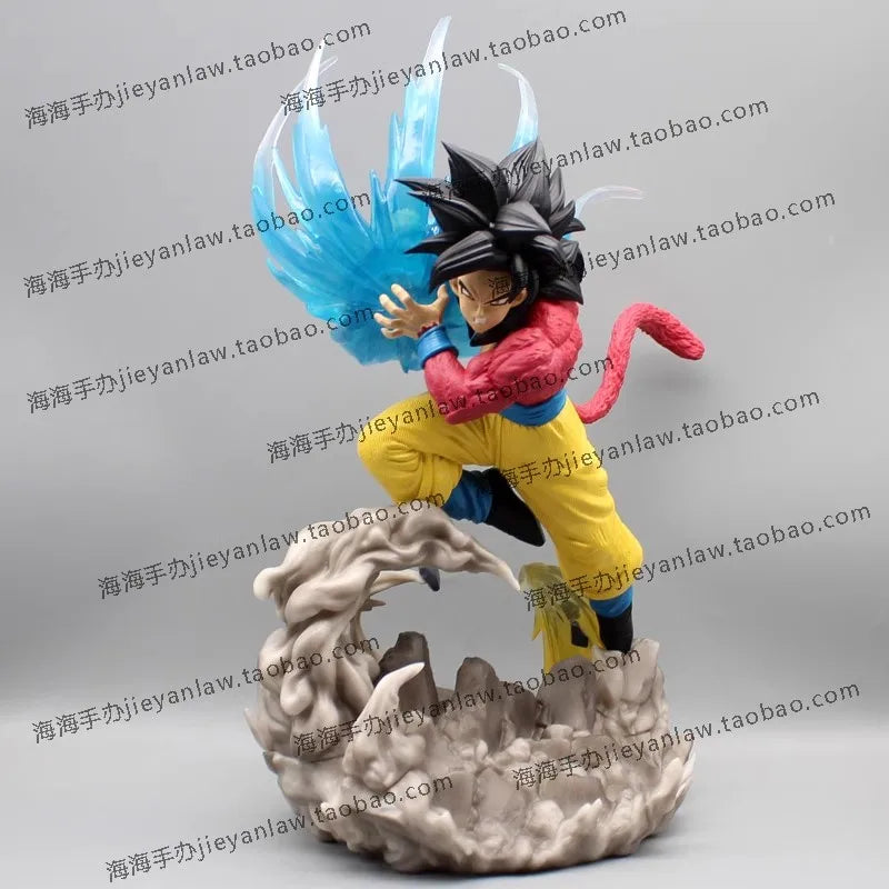 [41cm] Dragon Ball GT Super Saiyan 4 Goku Figure – Epic Kamehameha PVC Statue, Collectible Model & Gift